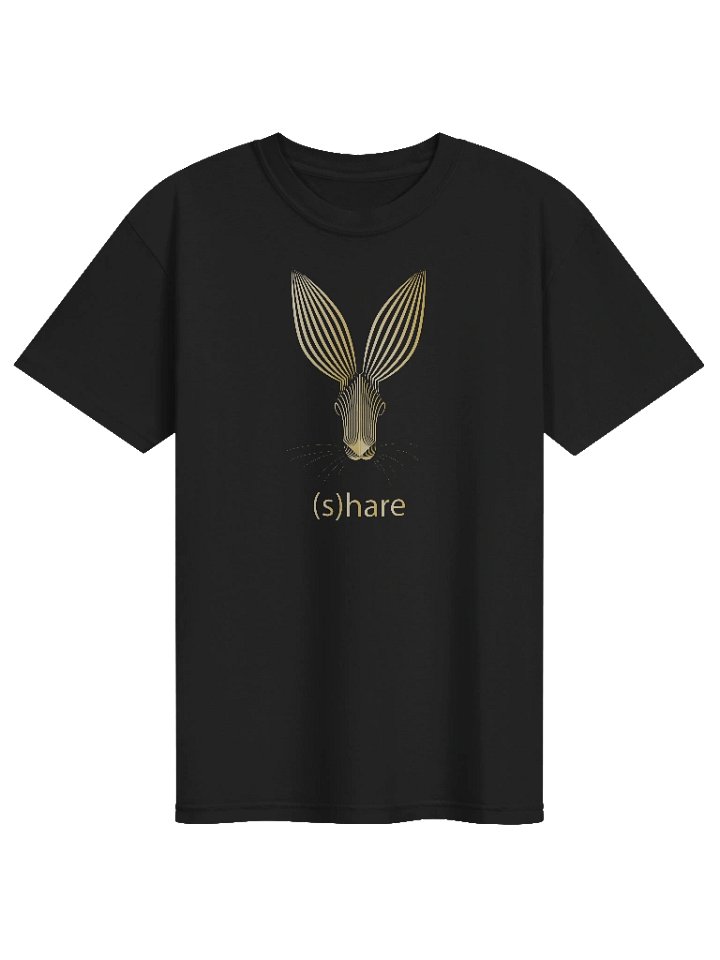 (s)hare Gold Woodcut-style T-Shirt product image (1)