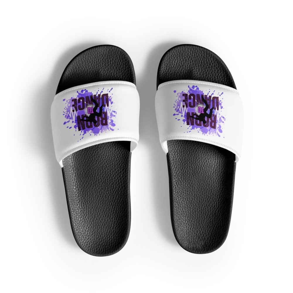 Born to Dance His Silhouette Men's Slides product image (3)