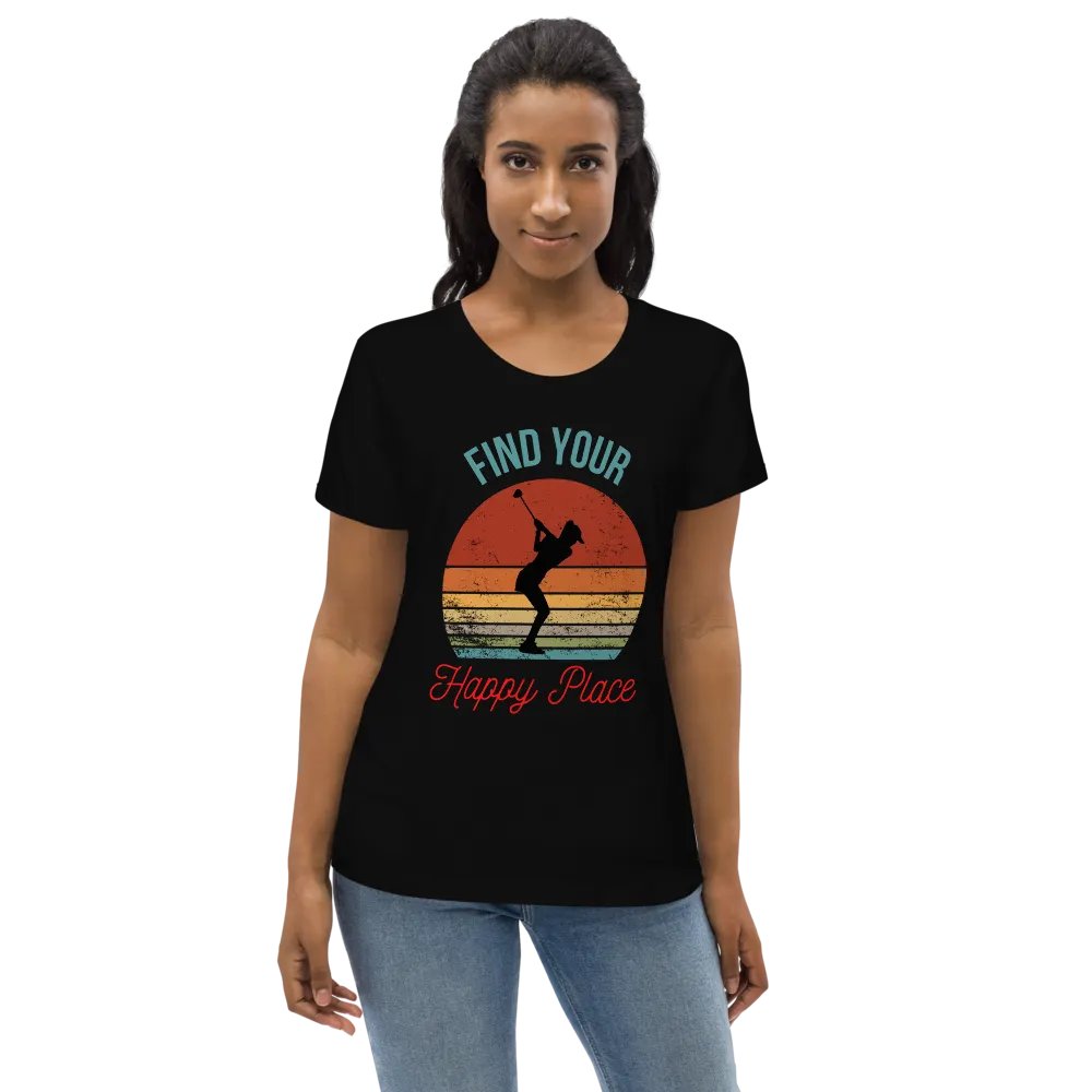 Retro Swing: Find Your Happy Place Women's Fitted Tee product image (6)