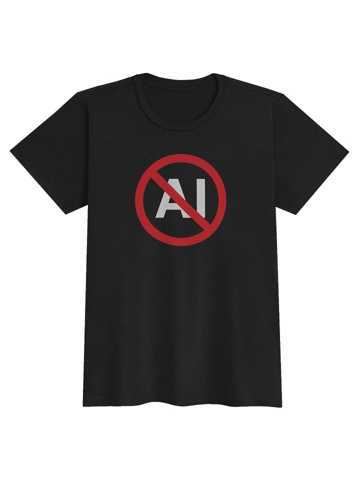 Women's "No AI" Black T-Shirt product image (1)