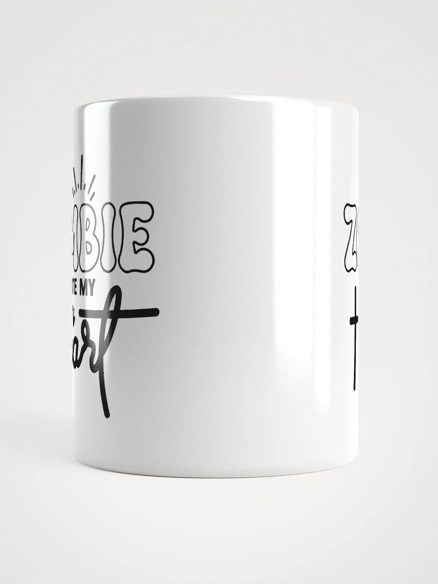 Zombie Ate My Heart White Glossy Mug product image (5)