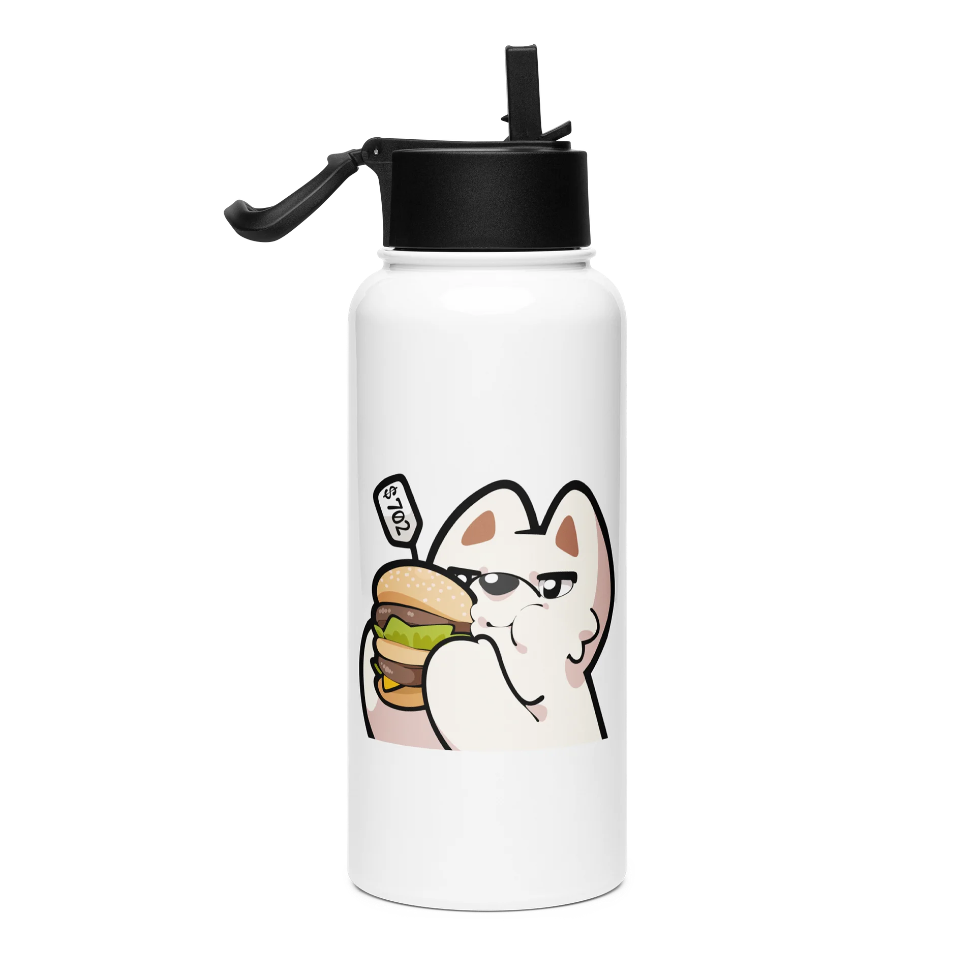 $702 Burger Stainless Steel Water Bottle with a Straw product image (4)