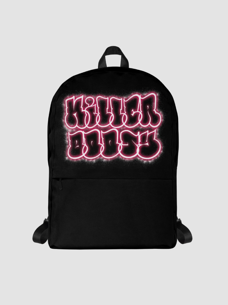 Black Cutesy Graffiti Print Backpack product image (1)