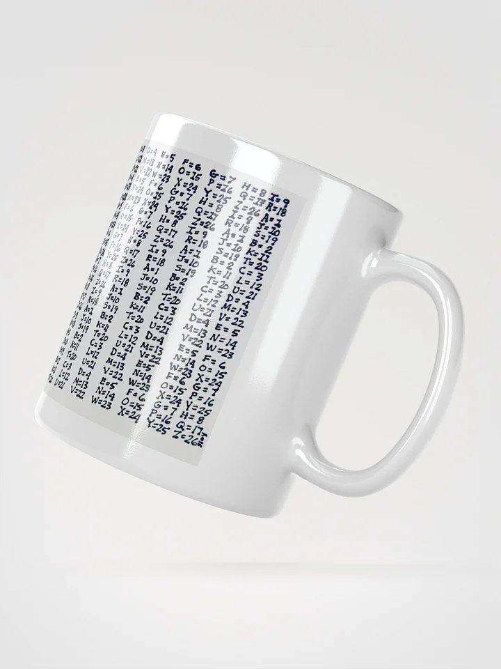 Cipher White Glossy Mug product image (2)