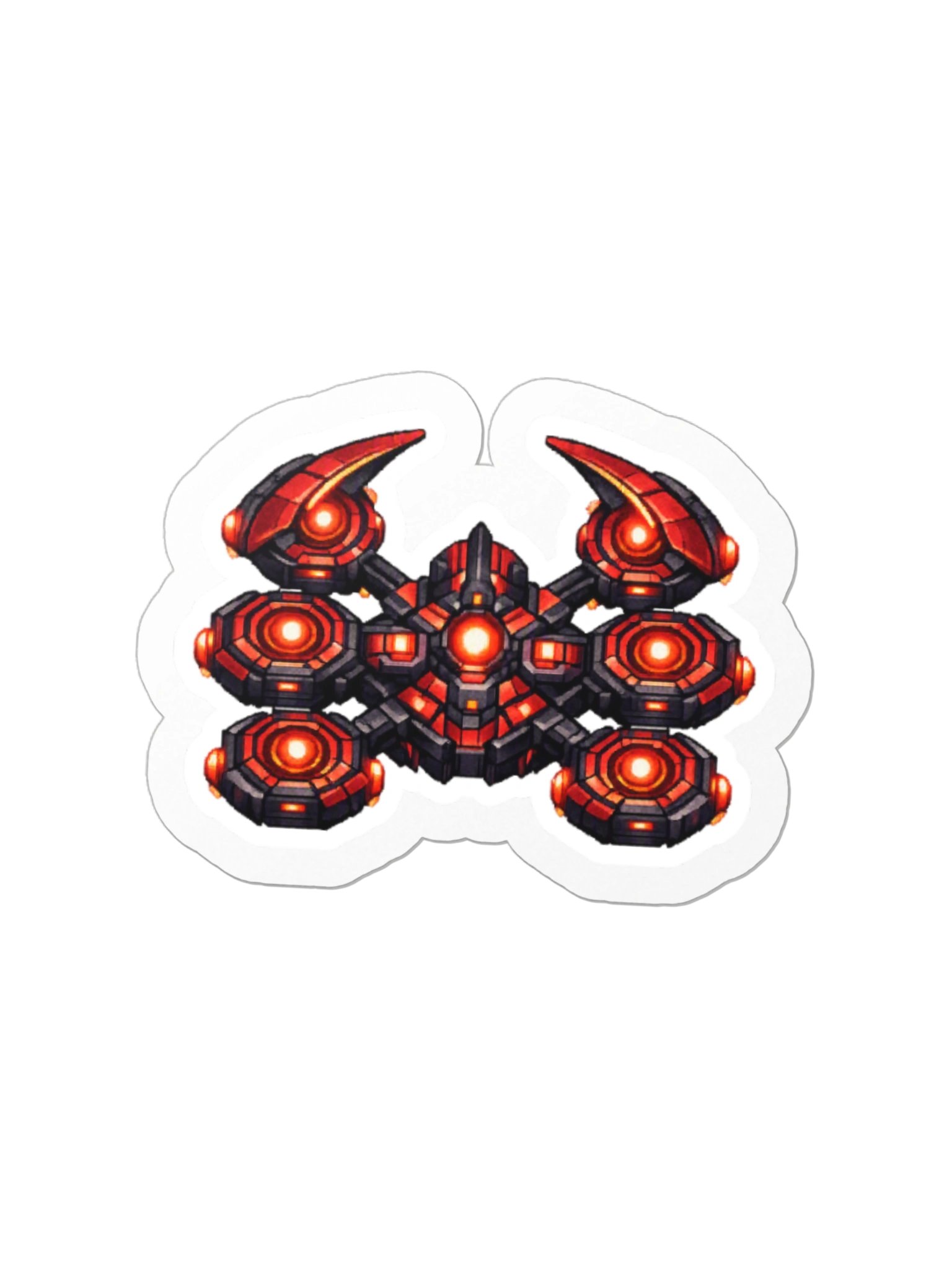 Sector Defense Crimson Vortex Die-Cut Sticker product image (2)
