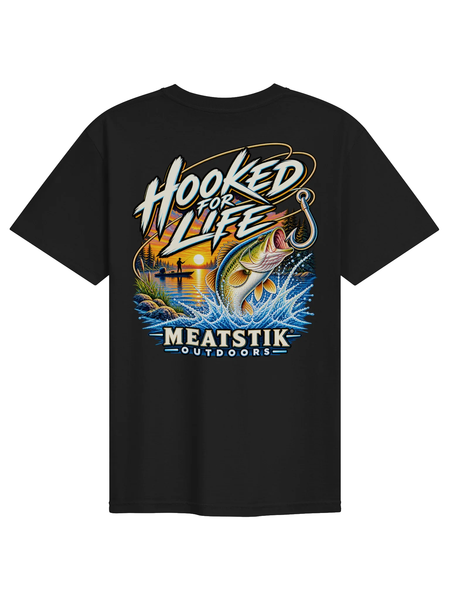 Hooked For Life Bass Fishing Tee product image (6)