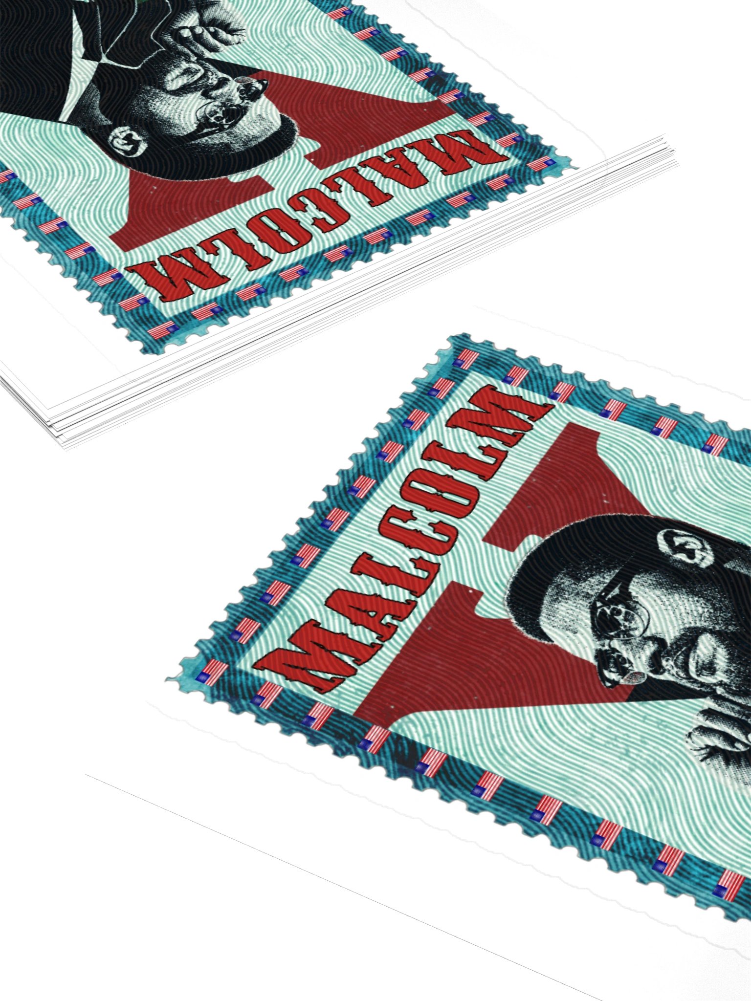 Malcolm X Vintage Postage Stamp Sticker product image (10)