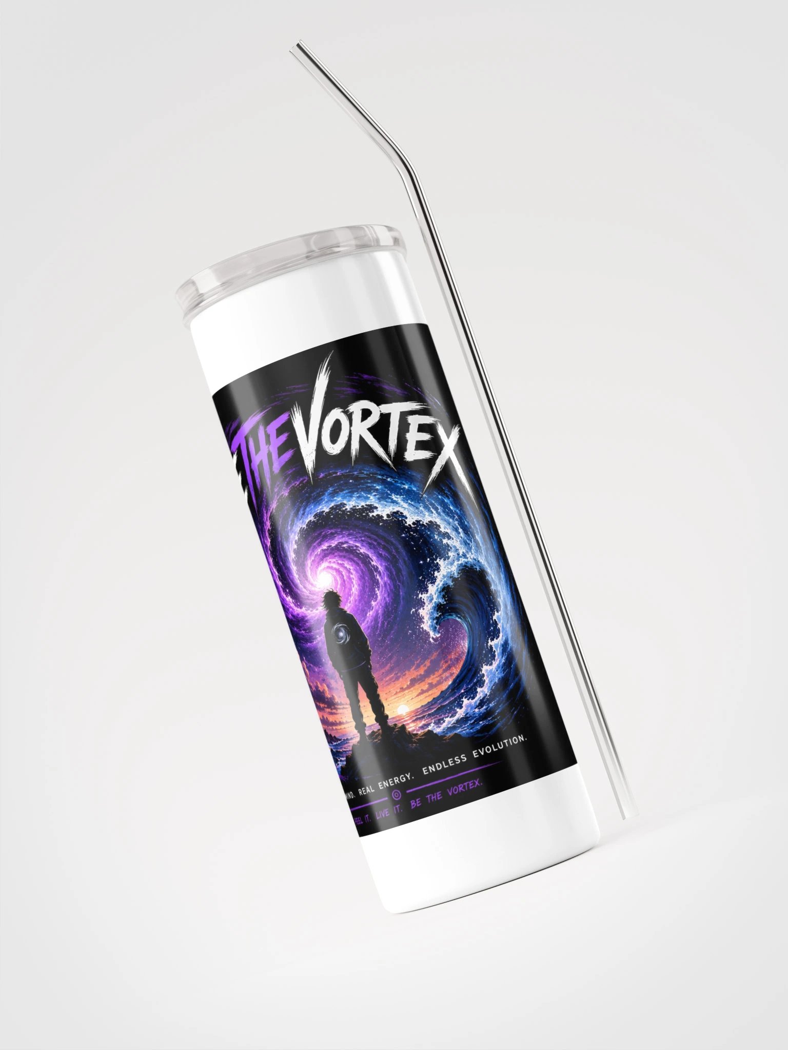 vibethevortex Stainless Steel Tumbler with a Straw product image (5)