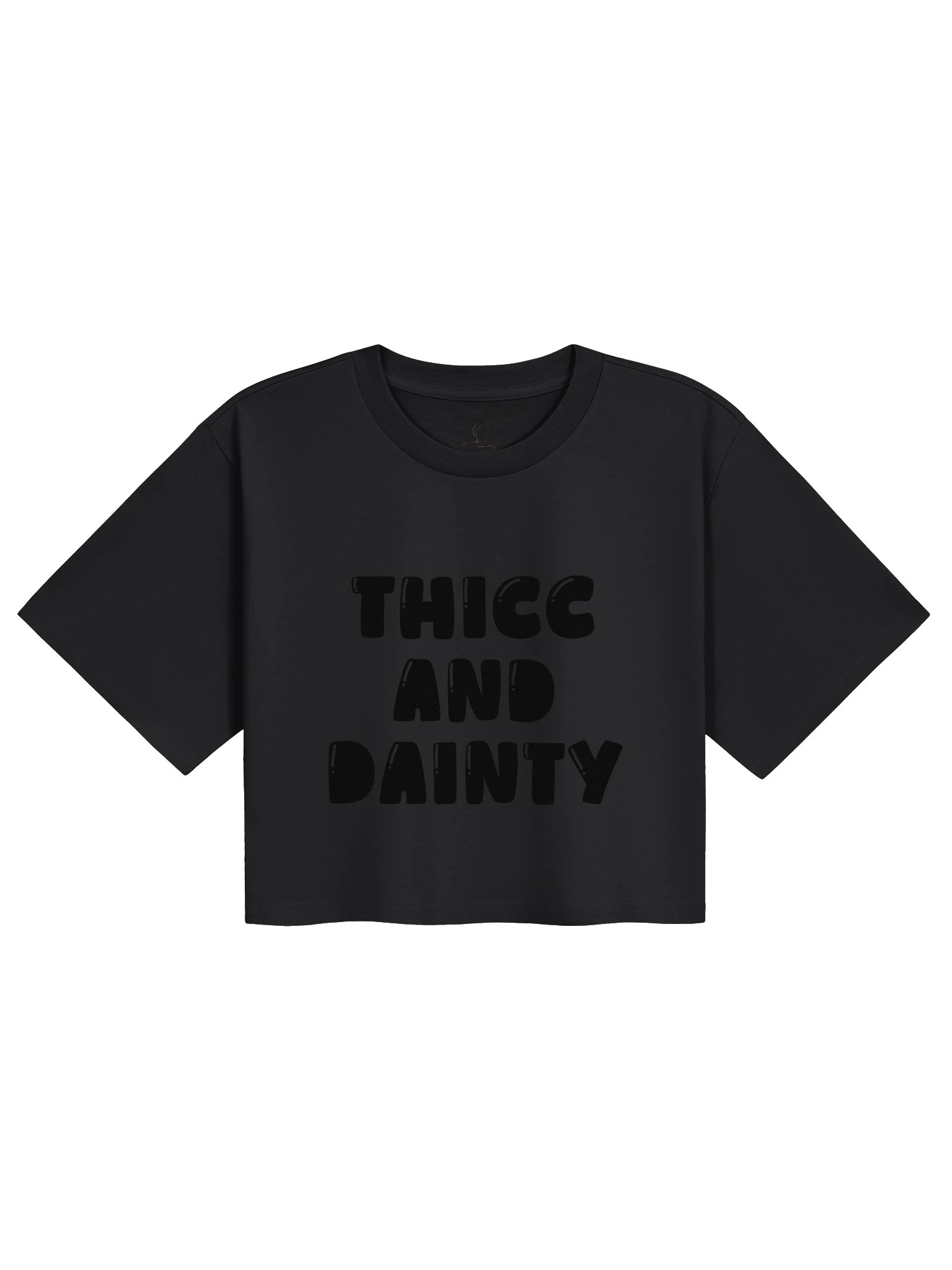 Thicc & Dainty Cropped Tee (black) product image (5)