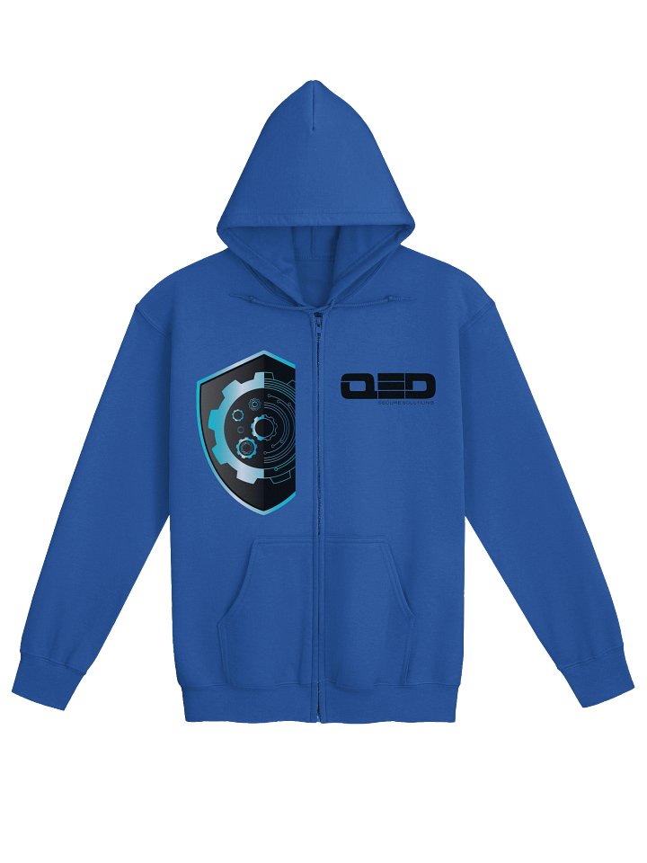 QED Blue Logo Shield Zip Hoodie product image (1)