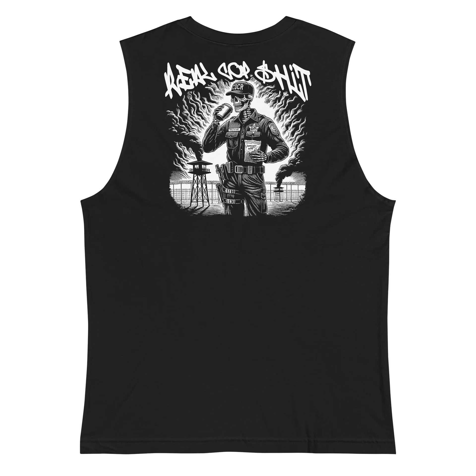 REAL COP SHIT TANK TOP FRONT & BACK product image (3)