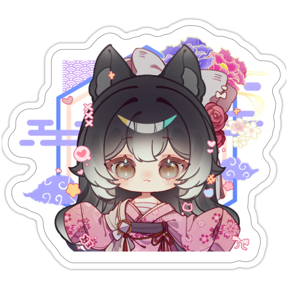 Fluffy Rosie Sticker product image (1)
