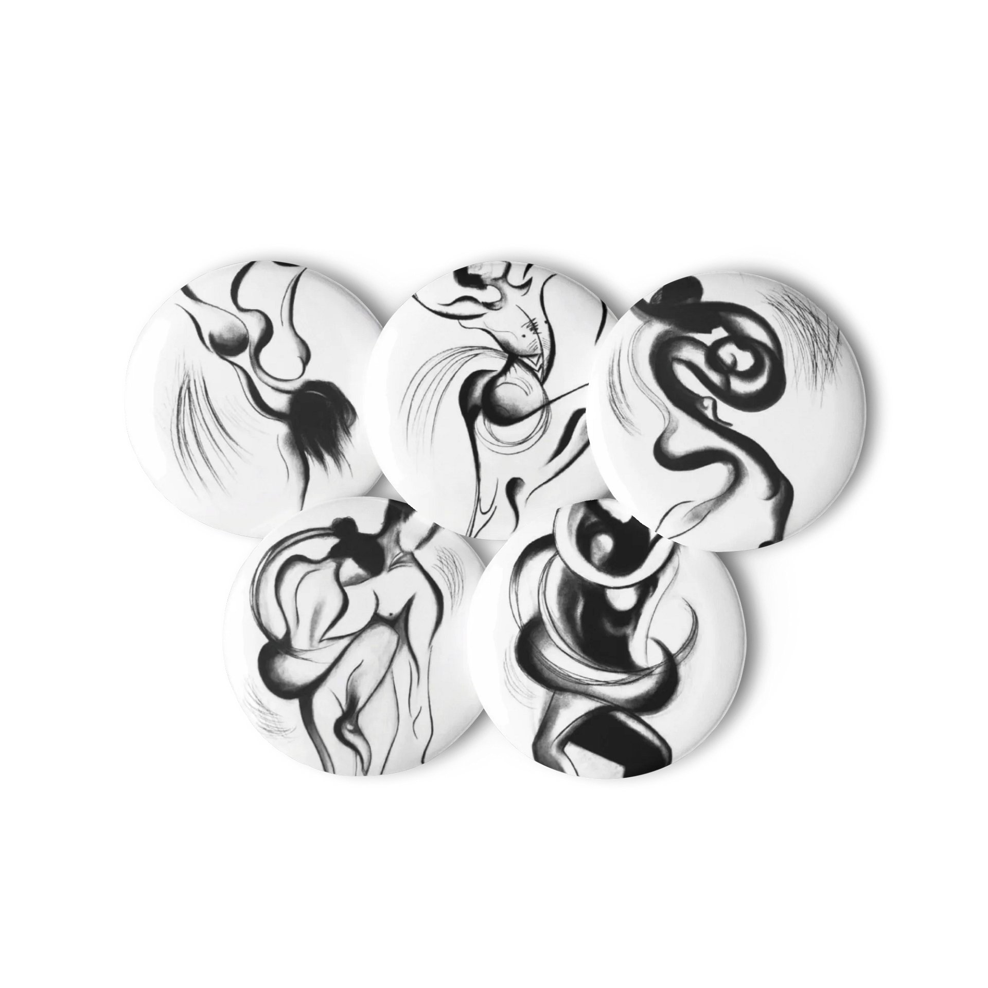 Lover & Dancers Pin Buttons Set product image (2)