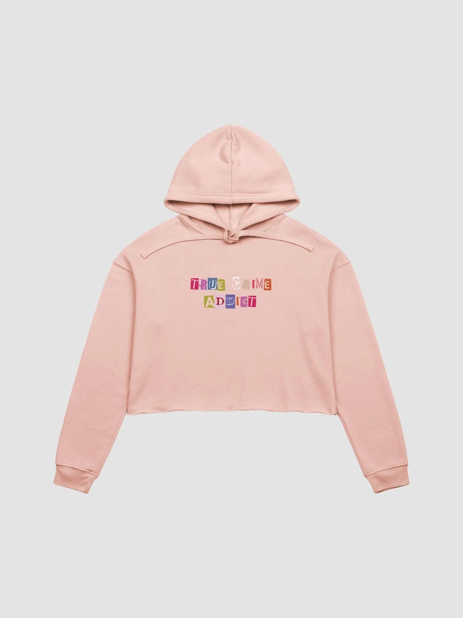 True Crime Addict Crop Sweatshirt - Peach product image (1)