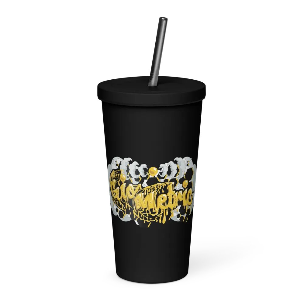 GioMetric Drippy Insulated Cup with Staw product image (1)