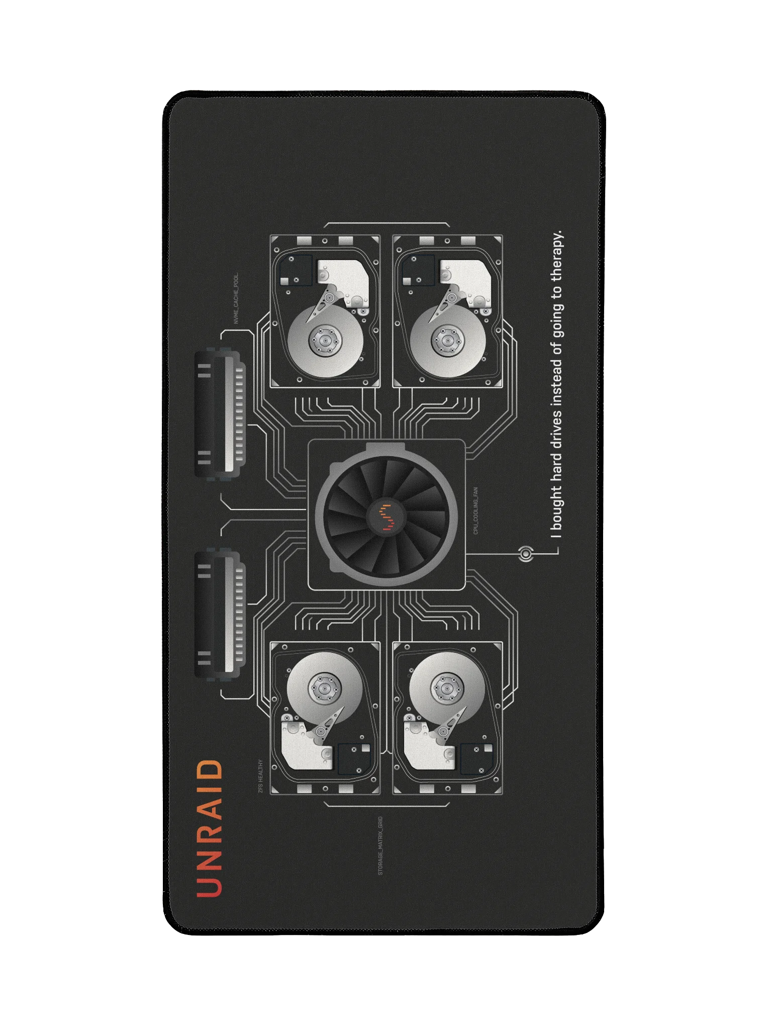 Unraid Command Center Desk Mat (Therapy Edition) product image (2)