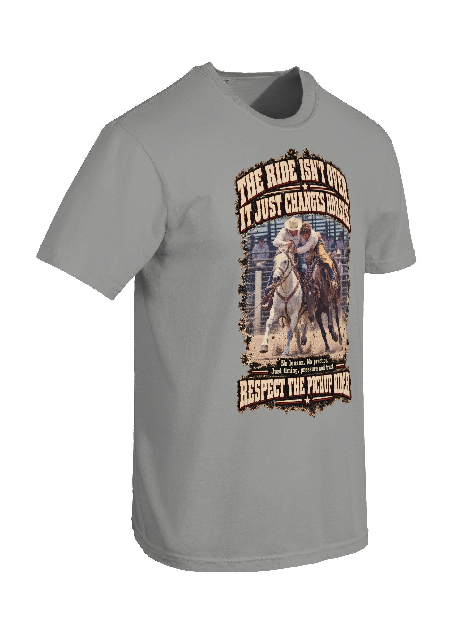 Rodeo Pickup Rider Shirt — Respect the Pickup Rider | Broken Arena™ product image (11)
