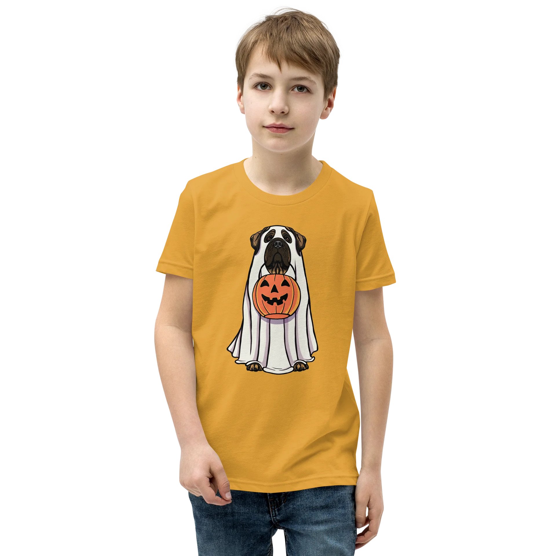 Halloween English Mastiff(Brindle) Youth T-Shirt product image (1)