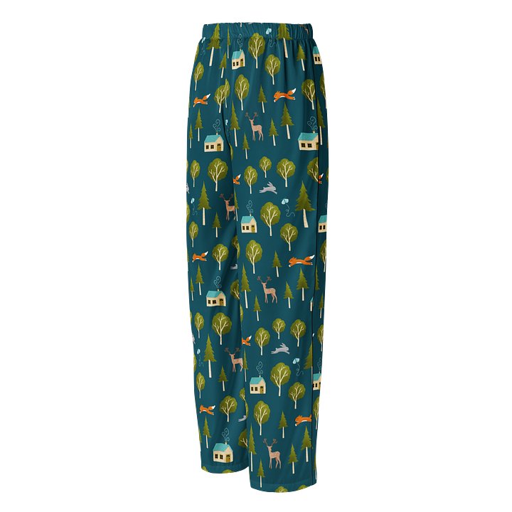 Cozy Cabin and Forest Animals Ladies Pajama Pants product image (2)