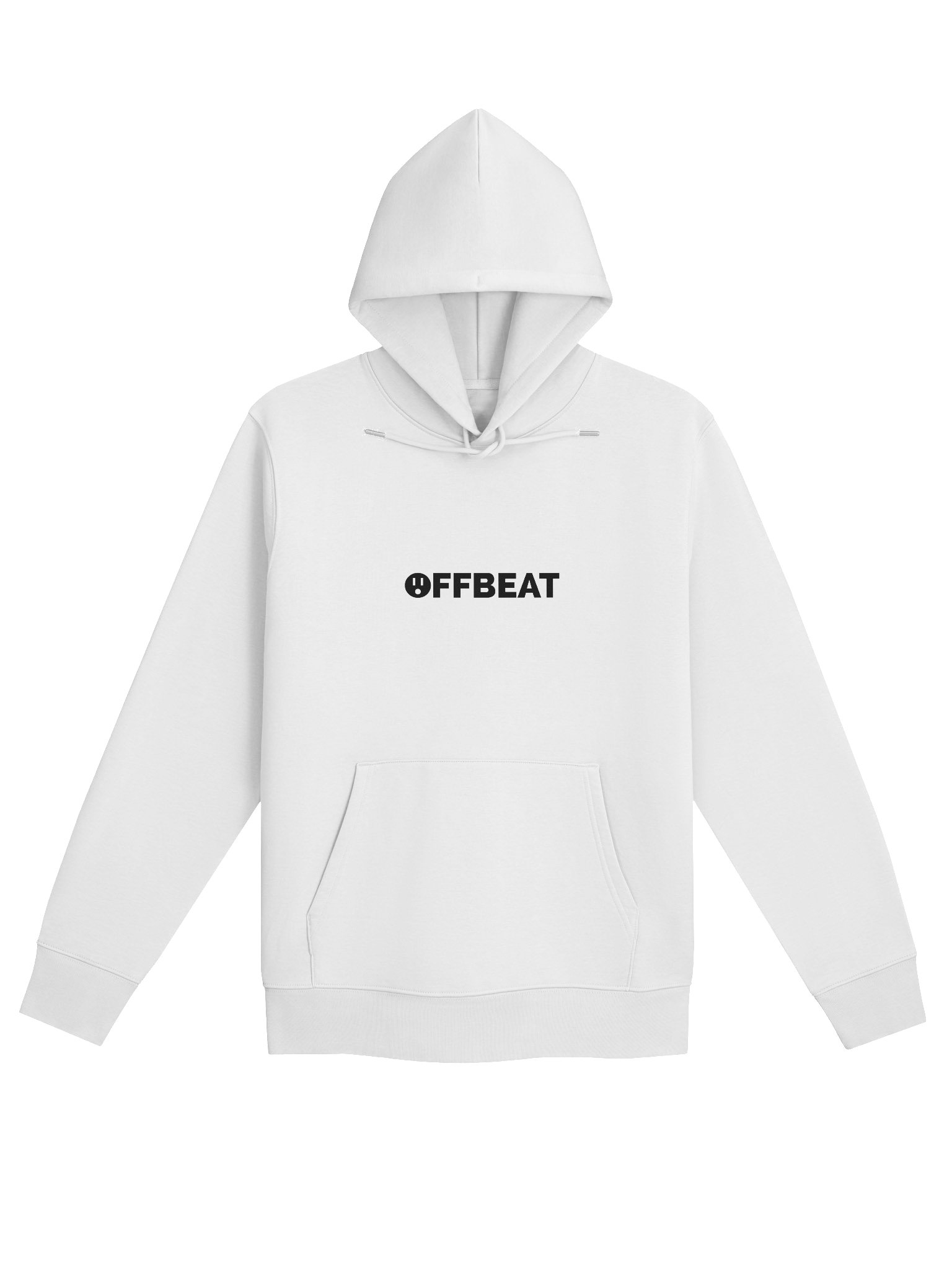 Offbeat Logo White Organic Hoodie product image (1)
