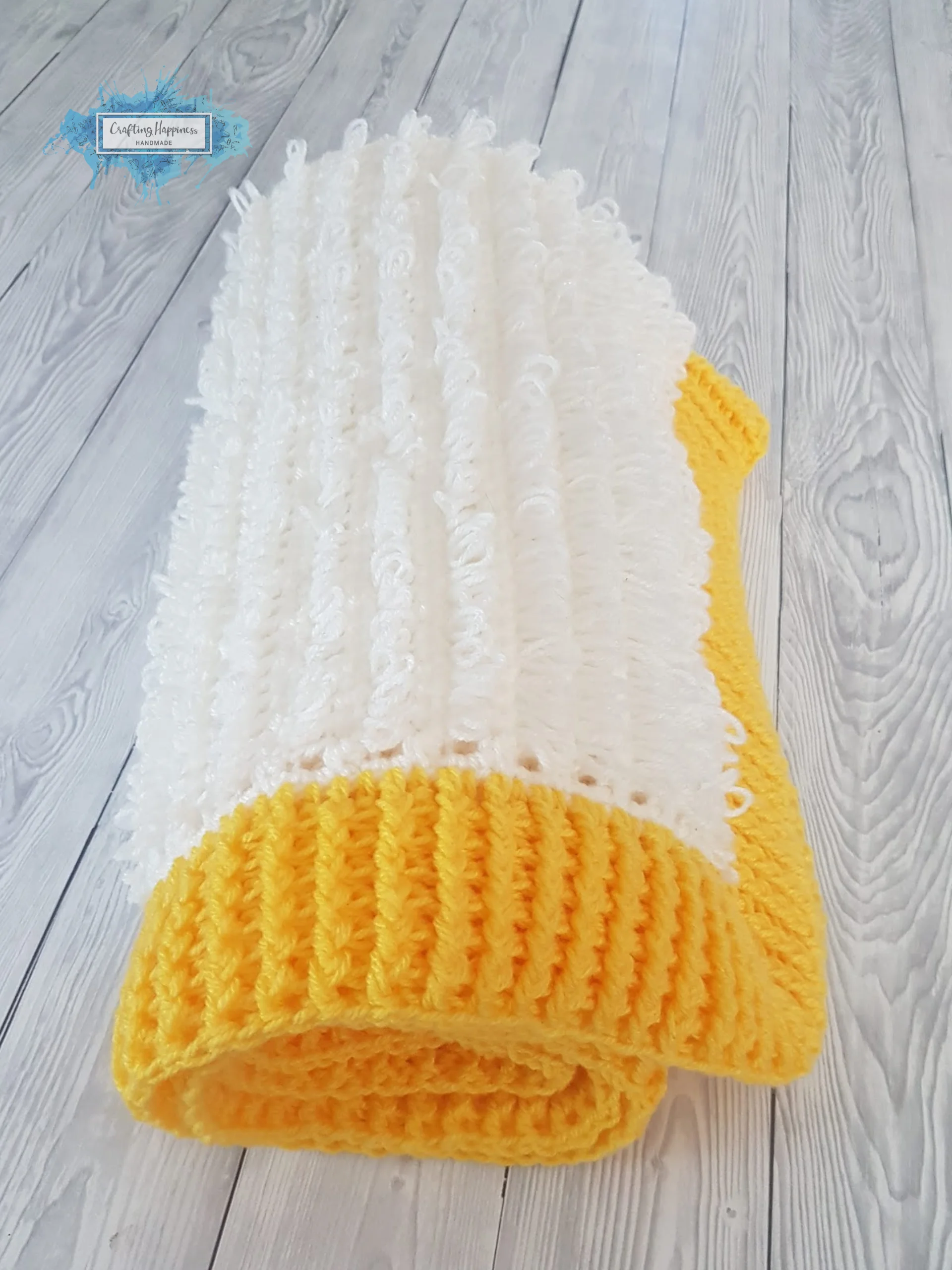 Crochet Loops & Ridges Baby Blanket Pattern | Lapghan (PDF Pattern) product image (4)