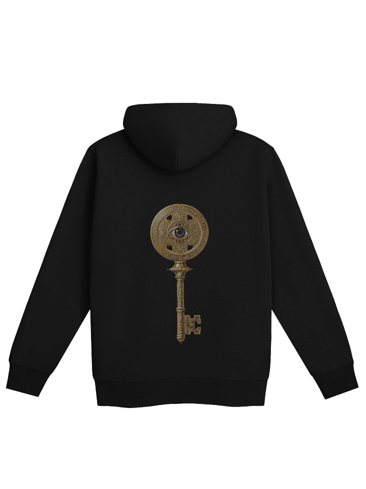 The Gatekeeper’s Key – Black Fortress Edition (Front & Back Print) | Organic Hoodie product image (2)