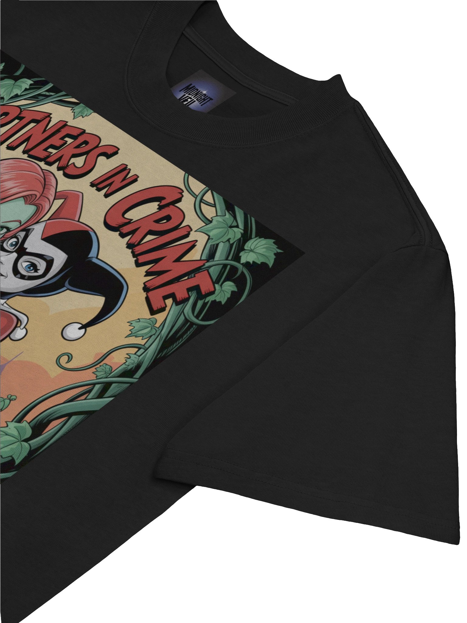 Partners in Crime: Poison Ivy & Harley Quinn Verdant Vows Oversized Faded Unisex T-Shirt product image (7)