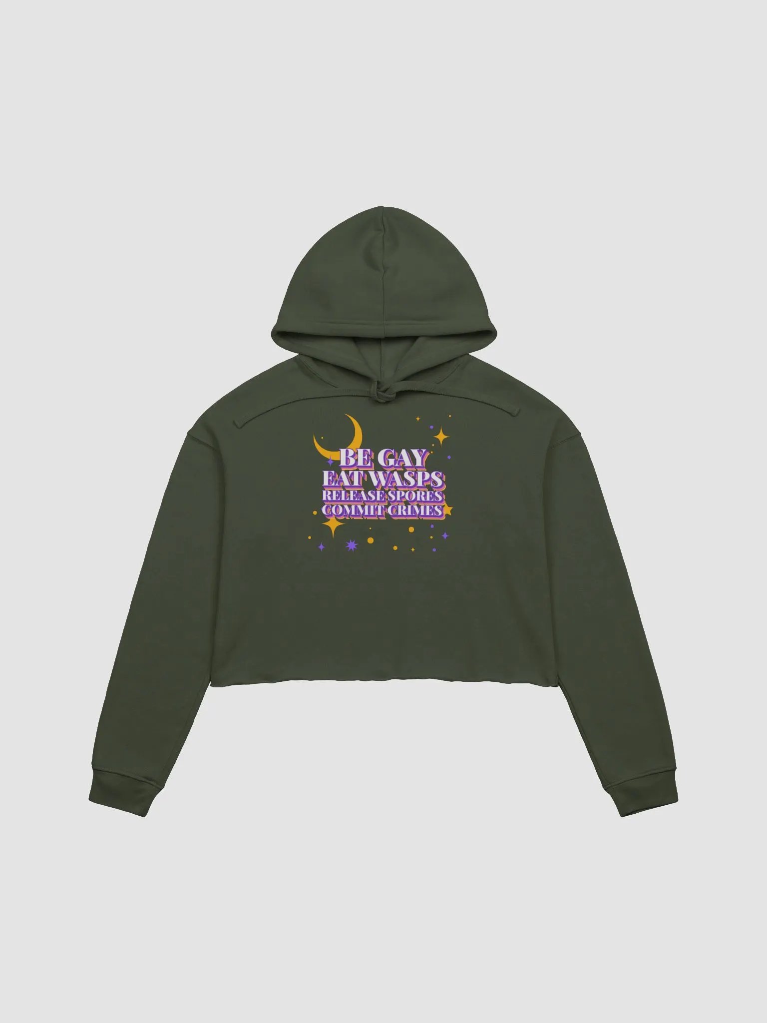 Cordyceps Propaganda fleece crop hoodie product image (2)