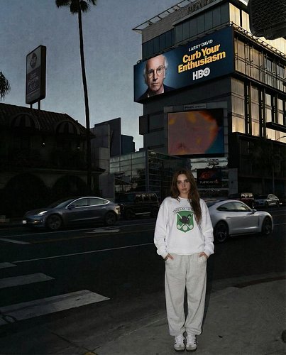 Larry killed the swan. We killed it with this sweatshirt.