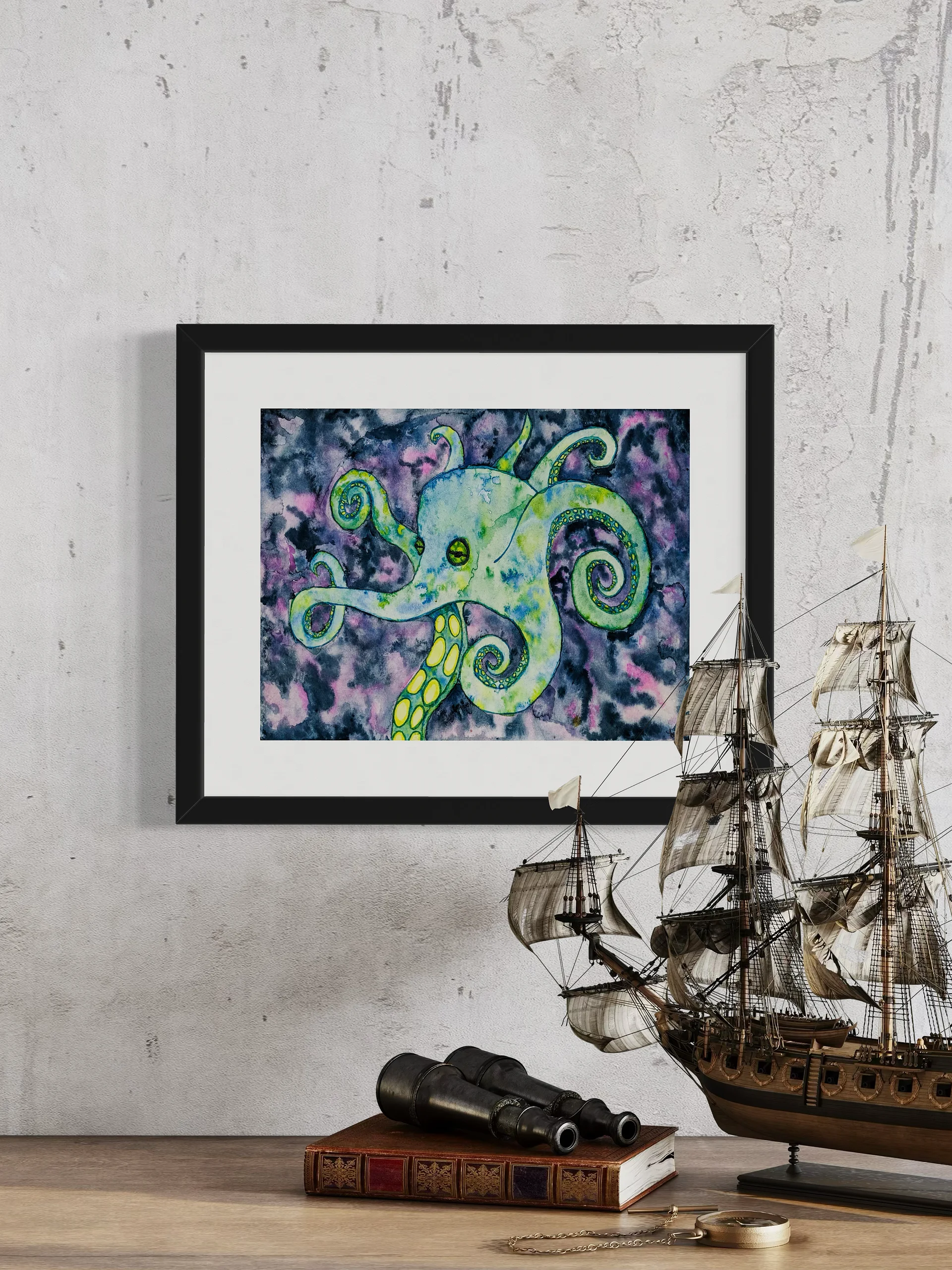 Watercolor Octopus Print product image (2)
