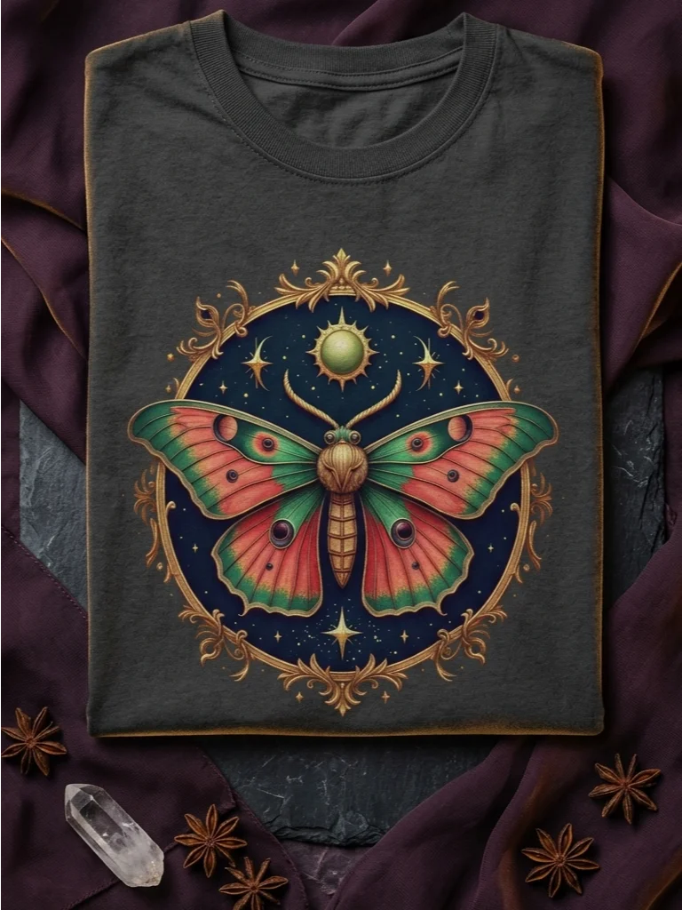 Mystical Moth with Celestial Sun and Stars Design product image (1)