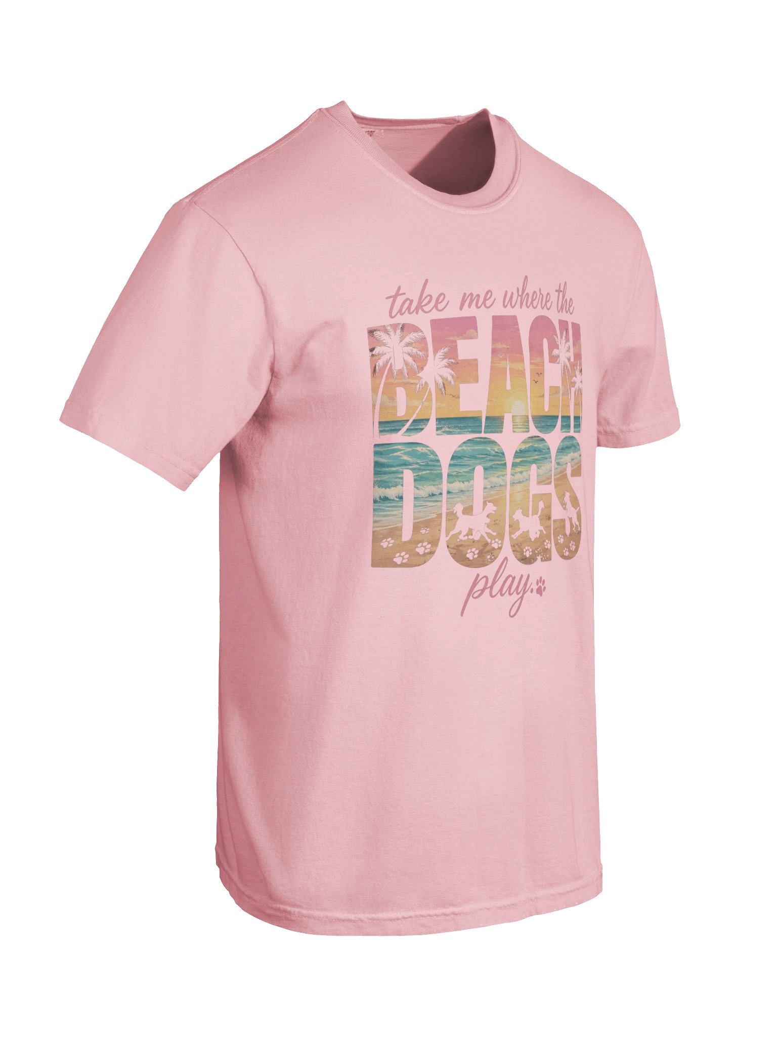 Take Me Where The Beach Dogs Play™ Coastal Dog Lover T-Shirt product image (7)