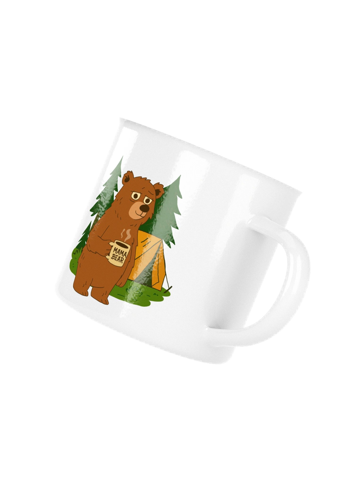 Bearly Holding It Together – Tired Mama Bear Camp Enamel Mug product image (3)