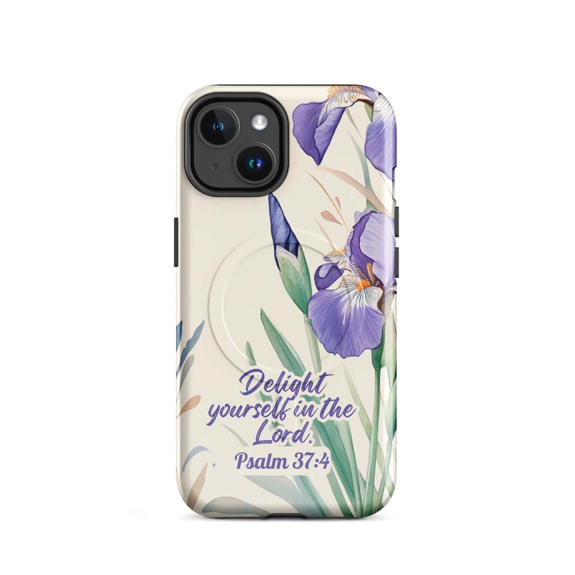 Delight yourself in the Lord Psalm 37:4, Sunflower Bible Verse, Magnetic MagSafe® iPhone® Tough Case, iPhone 14, 15, 16, 17, Pro, Pro Max, Plus Cases. product image (2)
