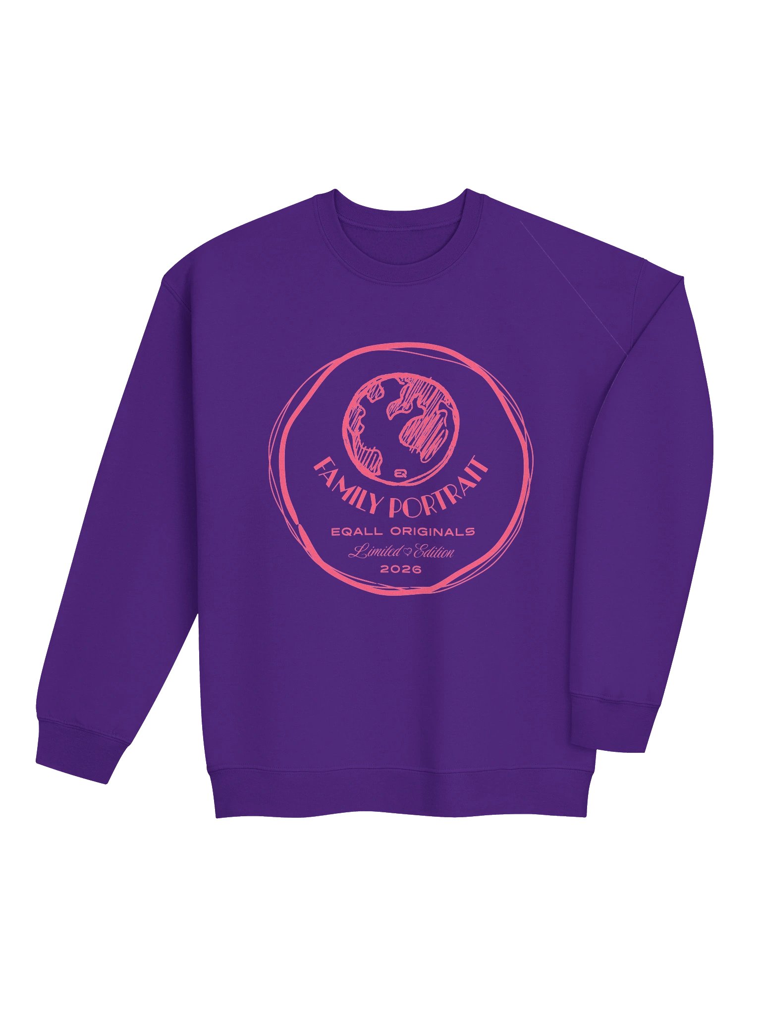 Earth Love_Family Portrait_Unisex Gildan Crewneck Sweatshirt EQALL® Originals_Peach Red product image (20)