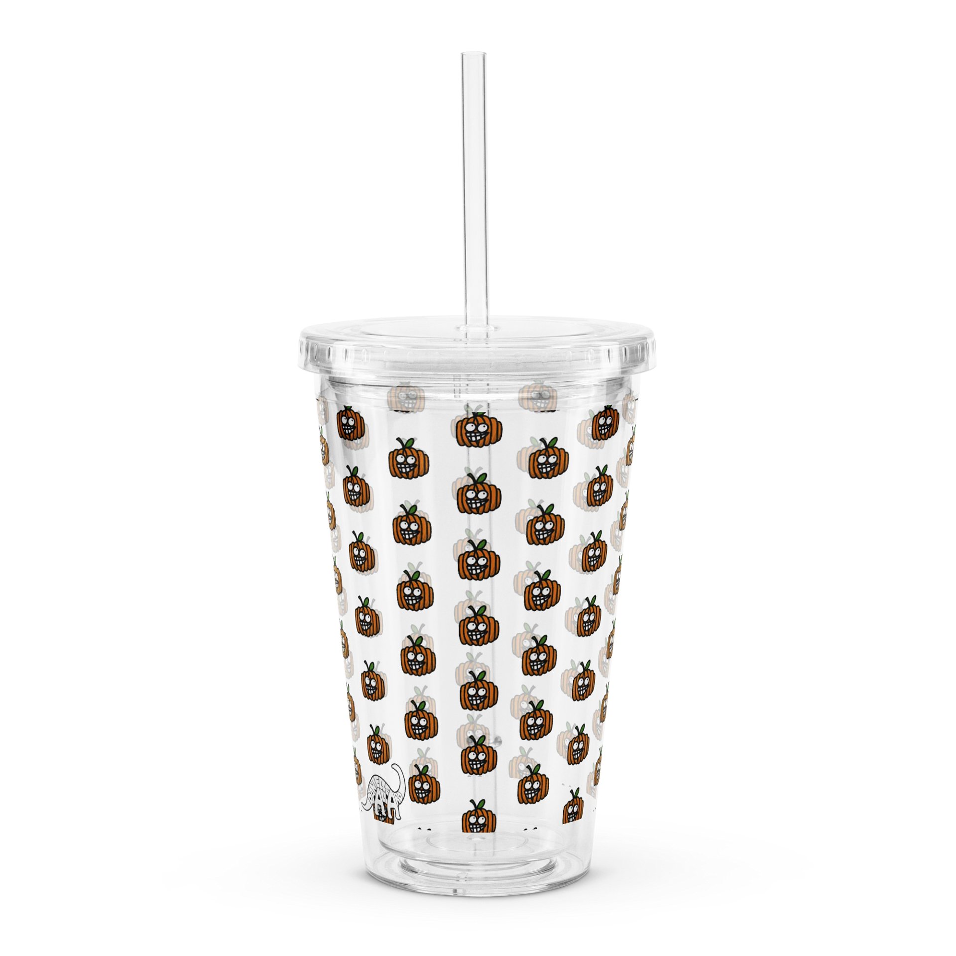 Hehe Pumpkin Clear Plastic Tumbler product image (4)