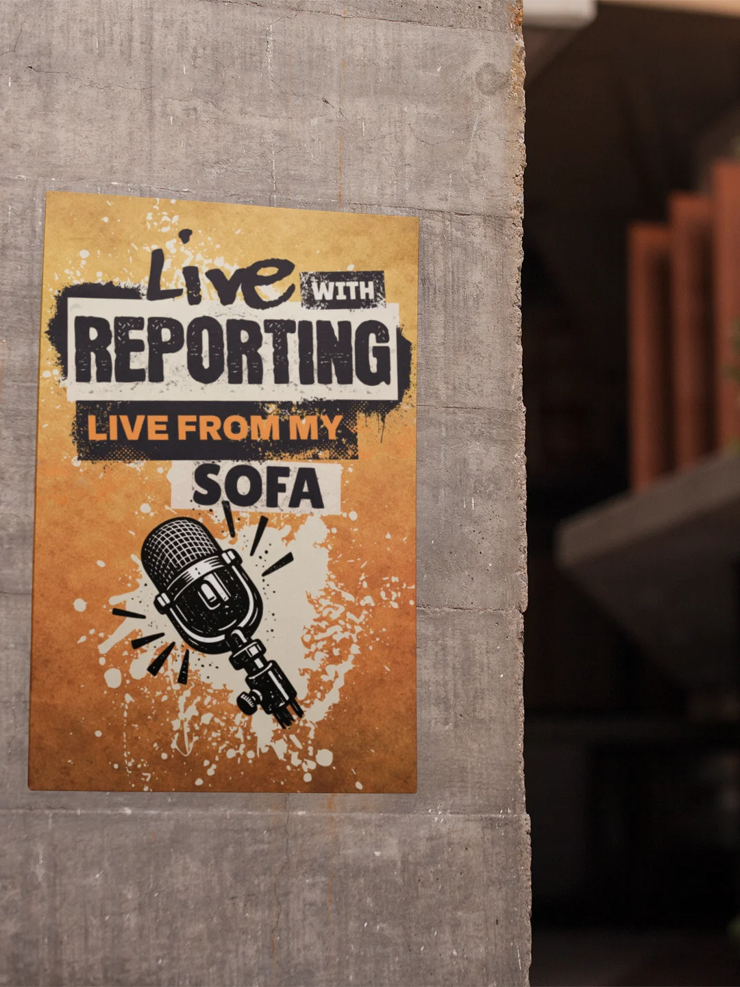 Reporting Live From My Sofa Retro Poster product image (11)