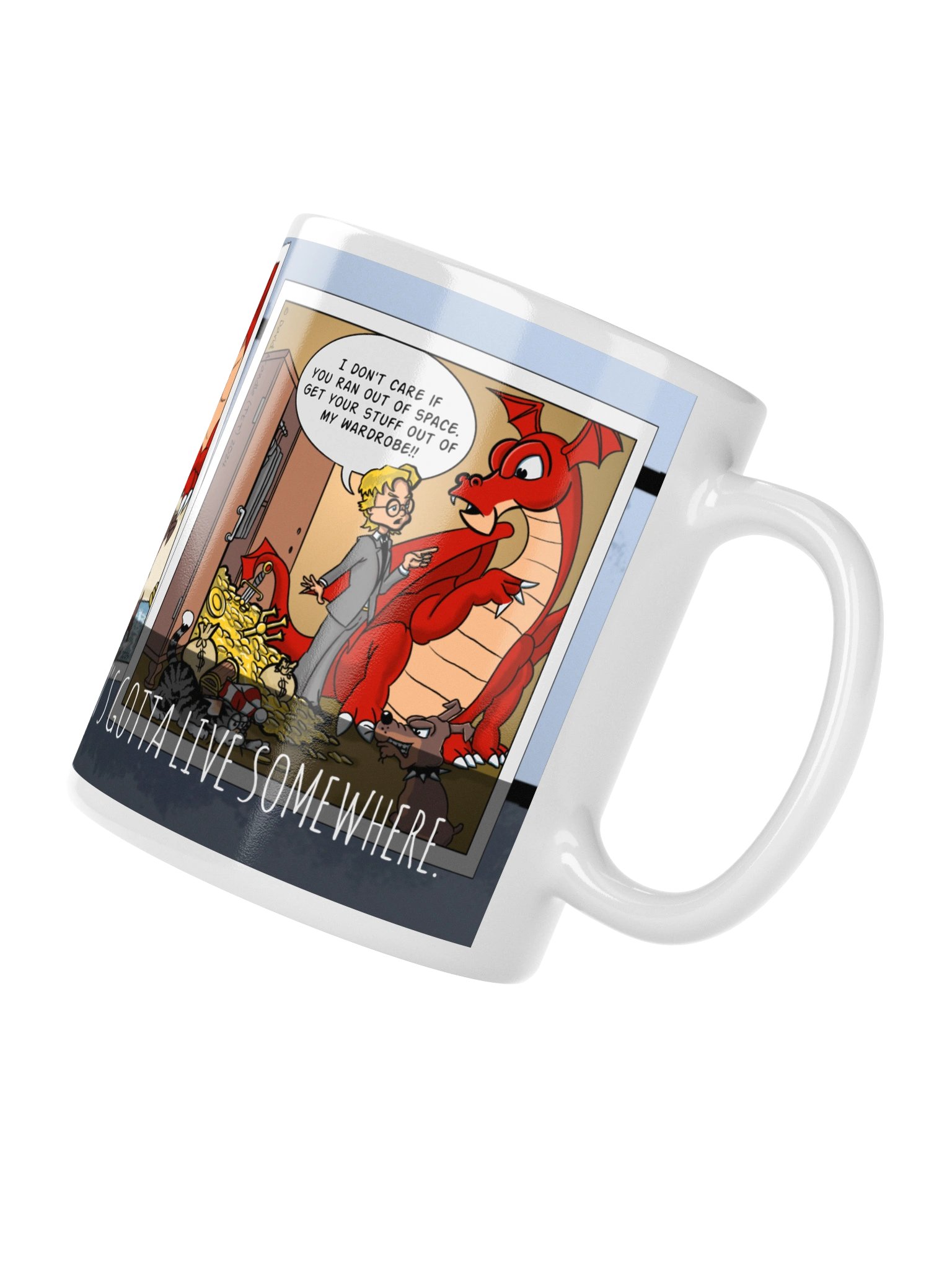 Resident Dragon Comic Moving In Three-Panel Mug product image (7)