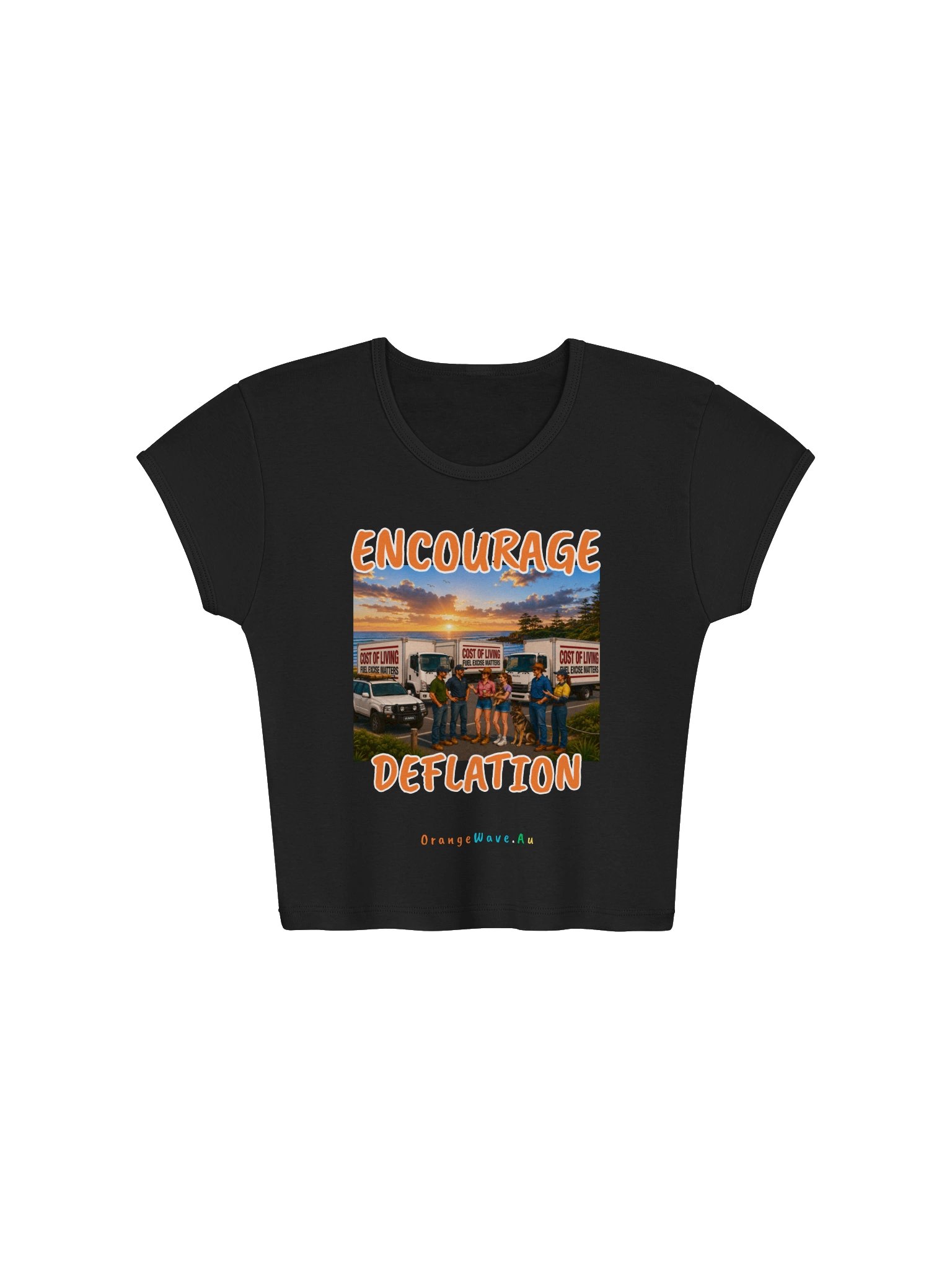 Encourage Deflation Graphic Baby Tee product image (1)