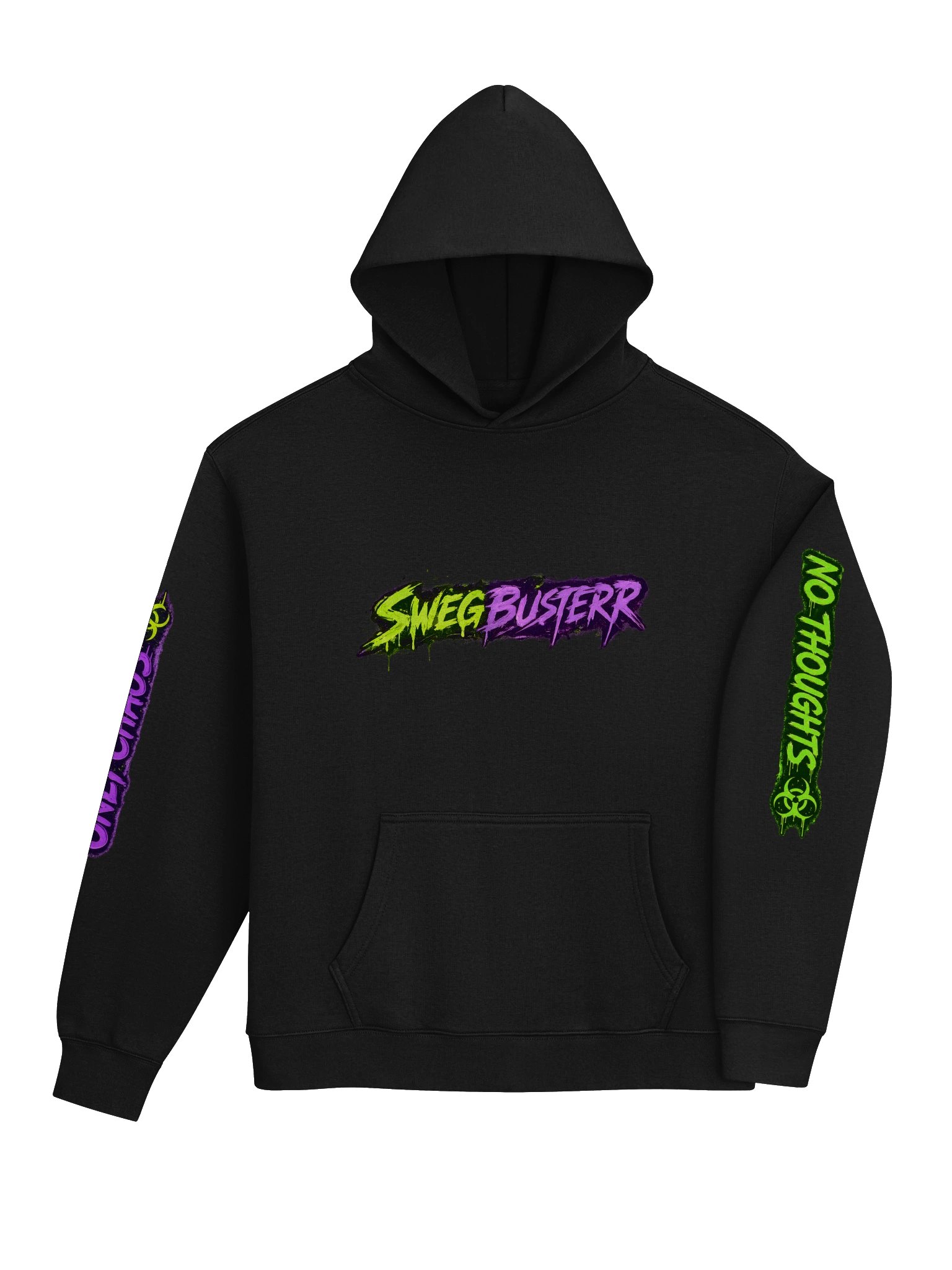 SWEG BUSTER Neon Graffiti Oversized Hoodie product image (42)