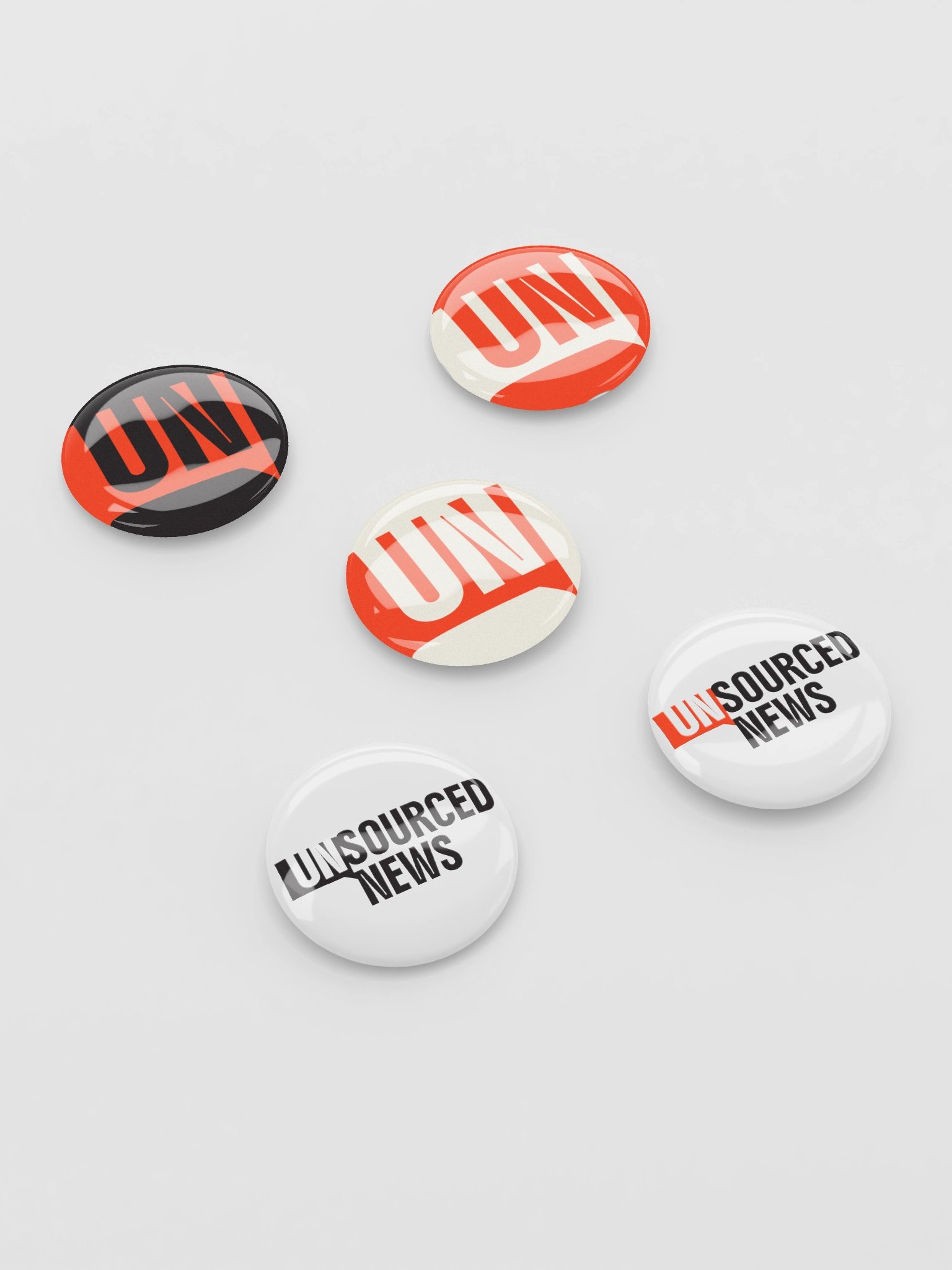 Unsourced News Logo Pin Button Set (5 Pack) product image (3)