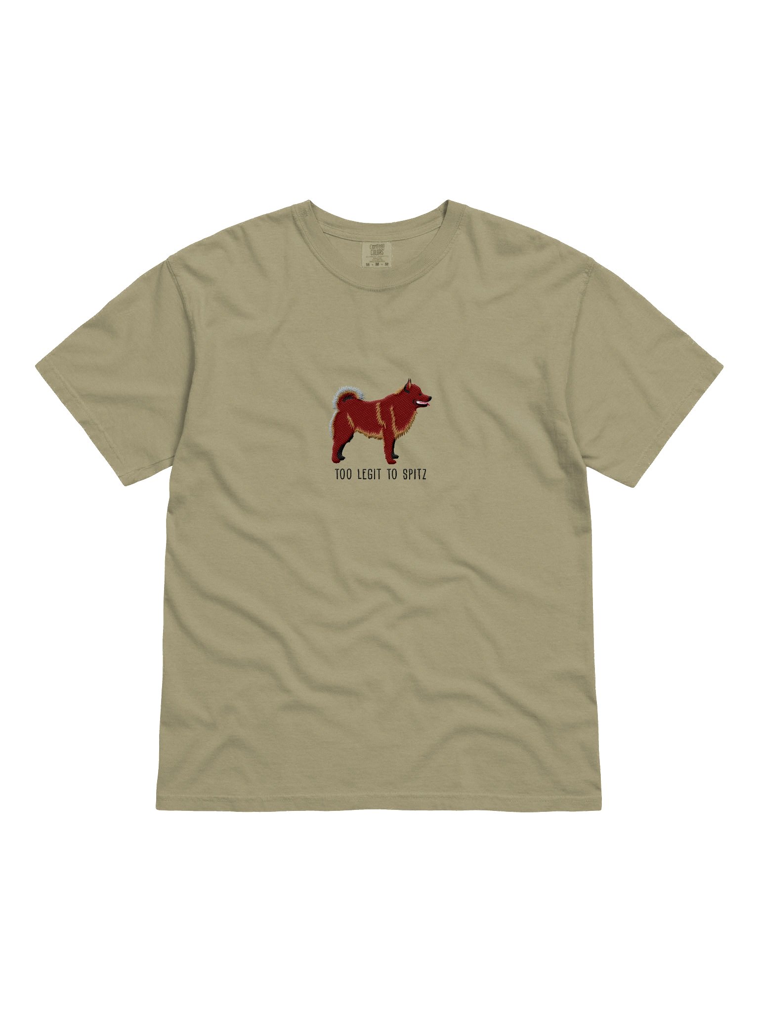 Too Legit to Spitz T-Shirt(Embroidered) of a Schipperke(Red) product image (4)