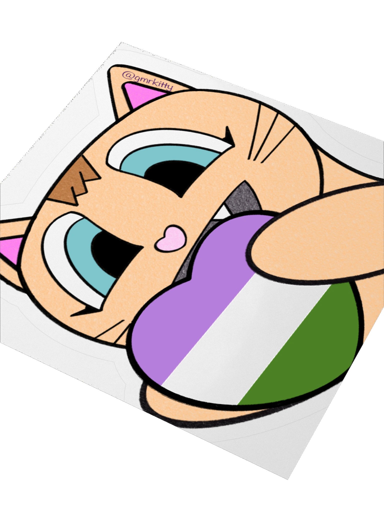 Genderqueer Pride Kitty Sticker product image (8)