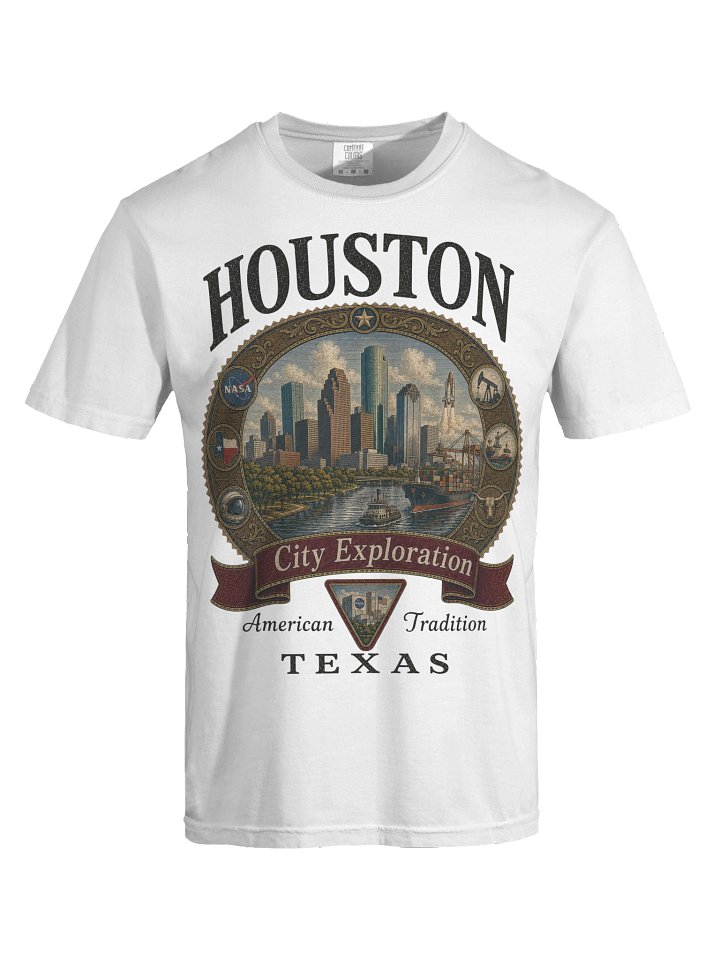 Vintage Houston Shirt, Texas Graphic Tee, Comfort Colors 1717 Space City Travel Souvenir T-Shirt product image (2)