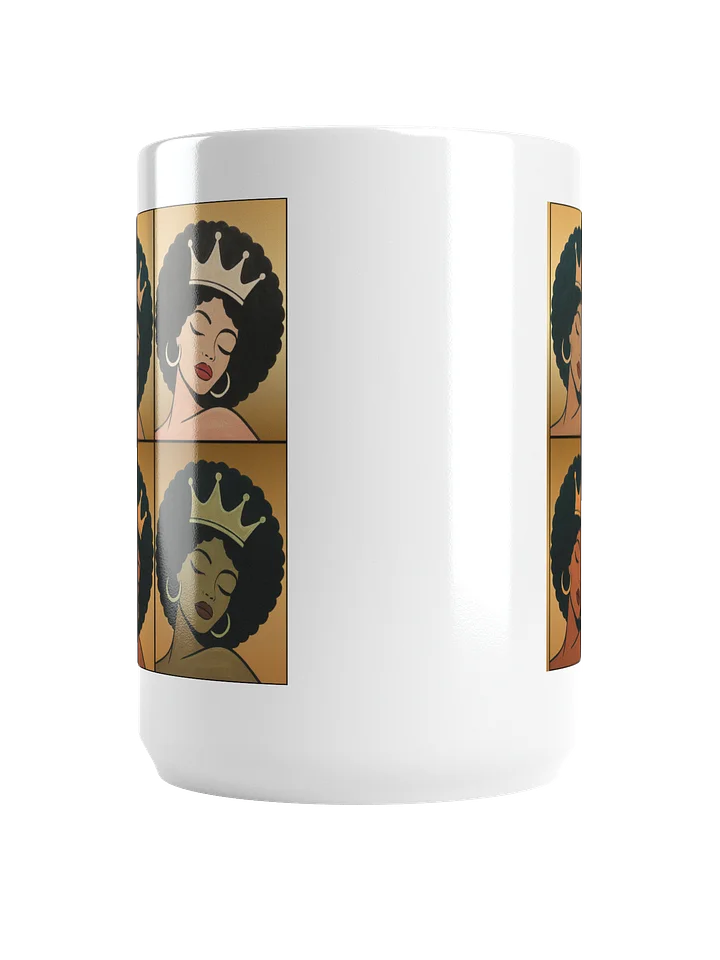 Poised Princess Crowned Afro-Queen Grid Mug product image (3)
