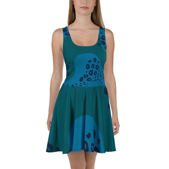 Flowing Blue Blobs Skater Dress product image (2)