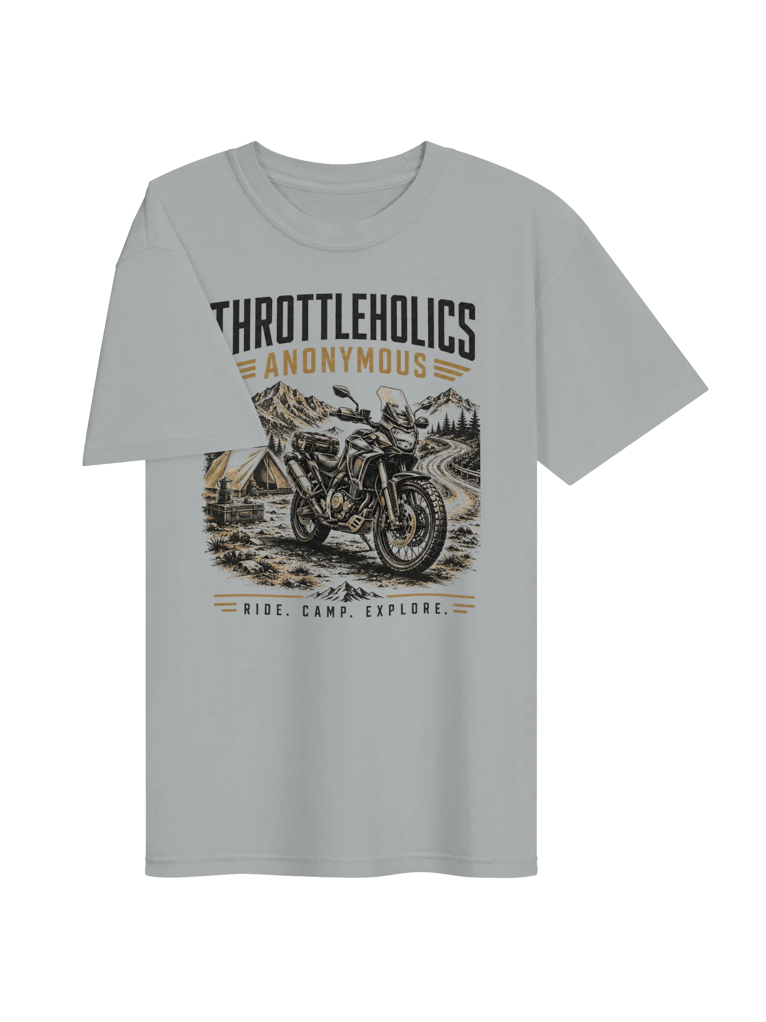 Ride. Camp. Explore. | ADV & Motorcycle Camping Tee product image (3)