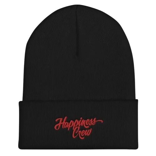 Red Retro Black Beanie product image (1)