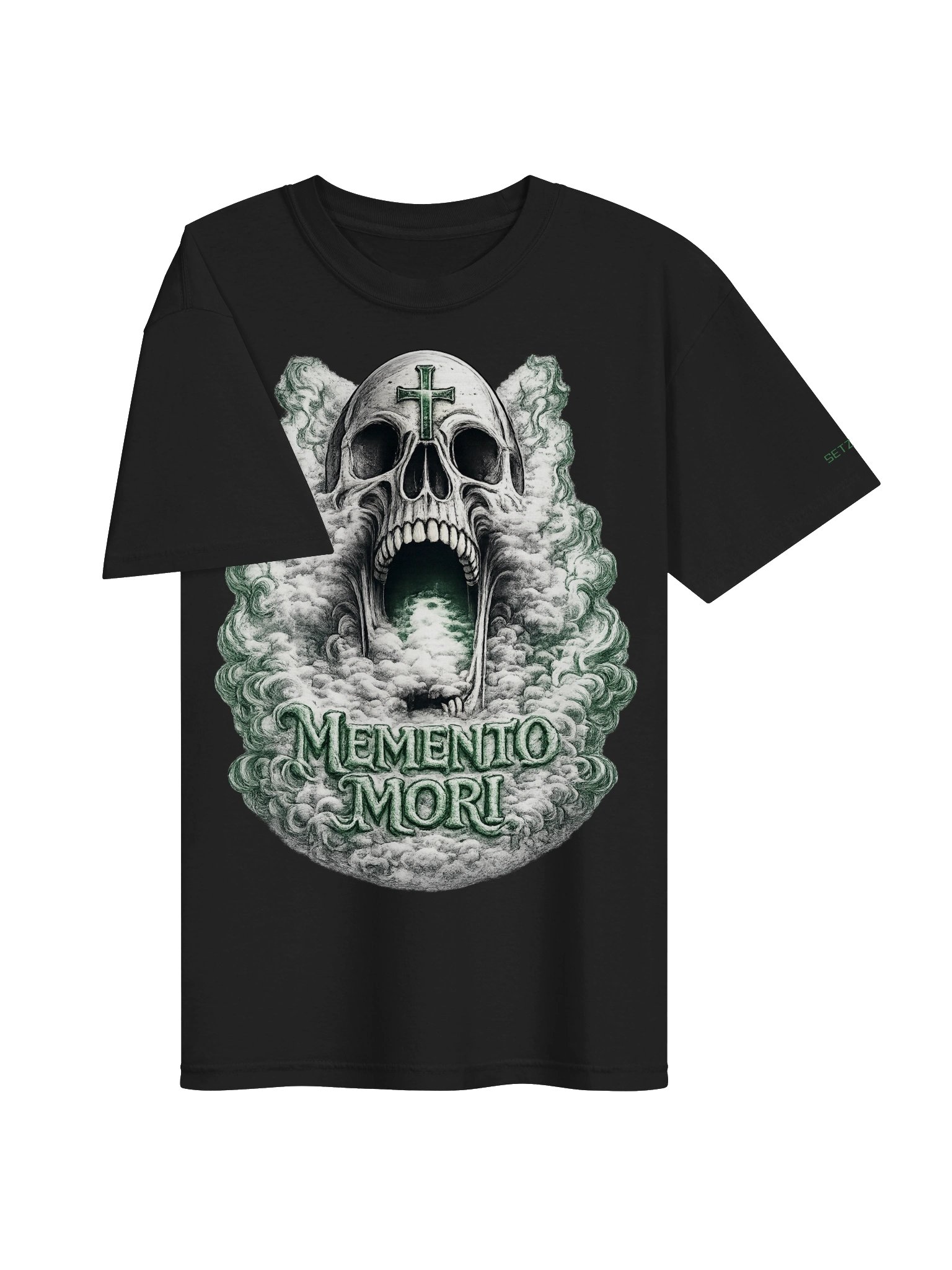 Memento Mori Skull Tee (Green) product image (3)