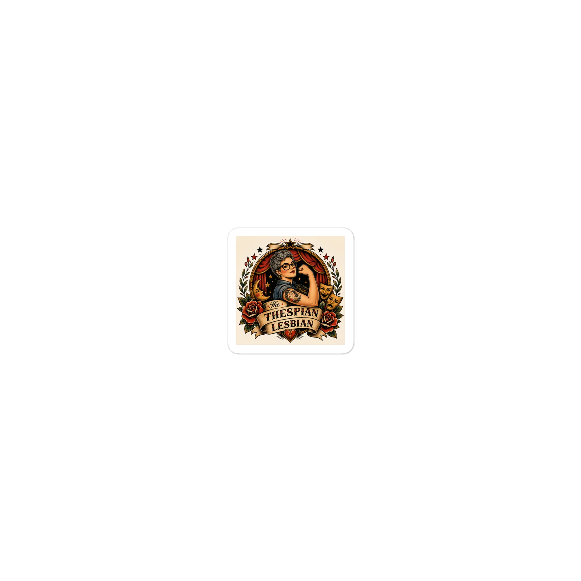Thespian Lesbian Sticker product image (1)